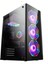Glass Atx Temperli Mid Tower Cam Panel 3 Rgb Fanlı Gaming Boş Bilgisayar Kasası 1