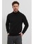 Erkek Yünlü Normal Kalıp Yarım Balıkçı Boğazlı Yaka Triko Kazak 1