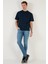 Pamuklu Normal Bel Slim Fit Dar Paça Jeans Erkek Kot Pantolon 1122J651NAPOLI 1