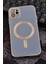 iPhone 11 Uyumlu Magsafe Özellikli Lens Korumalı Lazerli Renkli Kılıf Mavi 1