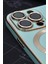 iPhone 14 Pro Uyumlu Magsafe Özellikli Lens Korumalı Lazerli Renkli Kılıf Mint Yeşili 3