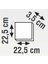 5 Adet K2 18W 4000K Ilık Beyaz Işık Sıva Üstü Kare 22.5X22.5 LED Panel KDL432-B 3