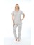 Bambu Yumuşak Dokulu Kısa Kol Kadın Pijama Takım 73231 2