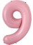 34 inç 9 Açık Pembe Renk Rakam Folyo Balon 1