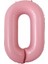 34 inç 0 Açık Pembe Renk Rakam Folyo Balon 1