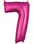 34 inç 7 Pembe Renk Rakam Folyo Balon 1