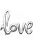 Love İmza Folyo Balon Gümüş 70cm x 36cm 1