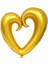Ortası Boş Gold Kalp Folyo Balon 90 Cm 1