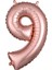 34 inç 9 Rose Gold Renk Rakam Folyo Balon 1
