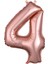 34 inç 4 Rose Gold Renk Rakam Folyo Balon 1