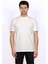 Hscstore Erkek Bisiklet Yakalı Basic Beyaz Tişört - 8402 1