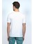 Hscstore Erkek Bisiklet Yakalı Basic Beyaz Tişört - 8409 3