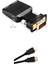 VGA To HDMI Çevirici Dönüştürücü Laptop Tv Monitör Adaptör Kablosu + HDMI Kablo 1.5 Metre 1