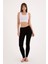 Kadın Siyah Likralı Pamuklu Modal Dar Paça Slim Fit Uzun Tayt 1