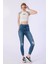 Skınny Cep Kapalı Dizler Lazerlı Paça Kesik Denim Pantolon 1
