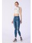 Skınny Cep Kapalı Dizler Lazerlı Paça Kesik Denim Pantolon 5