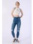 Skınny Cep Kapalı Dizler Lazerlı Paça Kesik Denim Pantolon 4