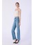 Wide Leg Kalıp Cep Altı Taş Detay Denim Pantolon 2