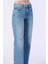 Wide Leg Kalıp Cep Altı Taş Detay Denim Pantolon 5