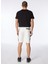 Kırık Beyaz Erkek Baskılı Sweat Şort D4SM-SHT3218 5