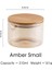 Amber-Küçük Tarzı Cam Mühürlü Depolama Şişe Kavanoz Aperatifler Kurutulmuş Meyve Kutuları Bor Düz Silindir Cam Çay Ev Mutfak Ahşap Kapak (Yurt Dışından) 1