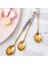 B Tarzı Paslanmaz Çelik Tatlı Kaşığı Seramik Uzun Saplı Dondurma Kaşığı Çay Kaşığı Altın Kahve Kek Meyve Süt Kaşığı Mutfak Sofra Takımı (Yurt Dışından) 5