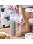 4 IZGARA-2500ML Stili Mutfak Gıda Saklama Kapları Platic Tahıl Dağıtıcı Tahıl Depolama Tankı Neme Dayanıklı Şeffaf Organizatör Kutusu Mutfak Öğesi (Yurt Dışından) 2