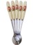 5 Adet Kraliçe Gül Tarzı Et Paslanmaz Çelik Seramik Saplı Çay Kaşığı Yaratıcı Kahve Kaşığı Bal Tatlı Dondurma Kaşığı Küçük Çay Kaşığı 15*2.6cm (Yurt Dışından) 1
