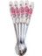5 Adet Şakayık Tarzı Et Paslanmaz Çelik Seramik Saplı Çay Kaşığı Yaratıcı Kahve Kaşığı Bal Tatlı Dondurma Kaşığı Küçük Çay Kaşığı 15*2.6cm (Yurt Dışından) 1