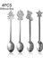 Kutu Stili Olmadan 4 Adet Paslanmaz Çelik Kaşık Seti Noel Kahve Kaşığı Dondurma Çorbası Şeker Tatlı Çay Kaşığı Karıştırma Karıştırıcı Mutfak Sofra Takımı (Yurt Dışından) 1