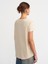 3471 Bisiklet Yaka Basic T-Shirt-Açık Bej 3