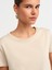 3471 Bisiklet Yaka Basic T-Shirt-Açık Bej 4