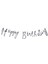Gümüş Renkli Happy Birthday El Yazısı Banner 1