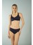 Luplu Toparlayıcı Yüksek Bel Bikini Takımı - Lacivert 2