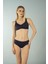 Luplu Toparlayıcı Yüksek Bel Bikini Takımı - Lacivert 4