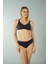 Luplu Toparlayıcı Yüksek Bel Bikini Takımı - Lacivert 5