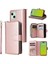 Iphone 15 Artı Cüzdan Durumda 9 Kart Yuvaları ile Fermuar Cep Flip (Yurt Dışından) 5