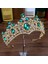 Prenses Tacı Lüks Yeşil Kristal Barok Diadem Rhinestone Gelin Taçlar ve Tiaras Kafa Bandı Düğün Parti Balo Pageant Saç Aksesuarları (Yurt Dışından) 4
