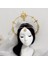 Malzeme PAKETI55C Dıy Malzeme Paketi Vintage Lolita Kabartmalı Halo Taç Inci Boncuklu Zincir Kafa Bandı Güneş Vaftiz Annesimetal Tiara Için Cosplay (Yurt Dışından) 4