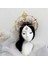 Malzeme PAKETI55C Dıy Malzeme Paketi Vintage Lolita Kabartmalı Halo Taç Inci Boncuklu Zincir Kafa Bandı Güneş Vaftiz Annesimetal Tiara Için Cosplay (Yurt Dışından) 5