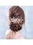 Gül Altın Rengi Trendy Yaprak Inci Gül Altın Düğün Saç Combs Tiara Gelin Başlığı Kadın Kafa Dekoratif Takı Düğün Saç Aksesuarları (Yurt Dışından) 3