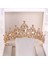 B Tarzı Düğün Tacı Gelin Başlığı Altın Gümüş Renk Rhinestone Kristal Diadem Kraliçe Taçlar Prenses Tiaras Düğün Saç Aksesuarları (Yurt Dışından) 1