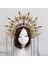 Kendin Yap Malzemesi W1 Dıy Malzeme Paketi Vintage Lolita Kabartmalı Halo Taç Inci Boncuklu Zincir Kafa Bandı Güneş Vaftiz Annesimetal Tiara Için Cosplay (Yurt Dışından) 3