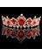 Altın Kırmızı Barok Taç Kırmızı Mavi Yeşil Kristal Gelin Tiaras Taç Vintage Altın Saç Aksesuarları Düğün Rhinestone Diadem Pageant Taçlar (Yurt Dışından) 1