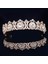 Y Rhinestone Gelin Tiara Taç Prenses Gelin Kristal Diadem Kadınlar Balo Saç Süsler Düğün Gelin Kafası Takı Aksesuarları (Yurt Dışından) 4