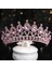 HG614 Lüks Mavi Rhinestone Kristal Düğün Taç Gelin Tiaras ve Taçlar Kraliçe Diadem Pageant Taç Gelin Saç Takı Aksesuarları (Yurt Dışından) 1