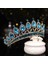 HG614 Lüks Mavi Rhinestone Kristal Düğün Taç Gelin Tiaras ve Taçlar Kraliçe Diadem Pageant Taç Gelin Saç Takı Aksesuarları (Yurt Dışından) 3