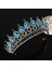 HG614 Lüks Mavi Rhinestone Kristal Düğün Taç Gelin Tiaras ve Taçlar Kraliçe Diadem Pageant Taç Gelin Saç Takı Aksesuarları (Yurt Dışından) 4