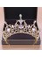B Altın Rengi Diadem Gelin Saç Takı Kristal Boncuk Tiaras Rhinestone Taç Başlığı Kadınlar Düğün Saç Aksesuarları Forseven (Yurt Dışından) 2