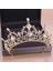 B Altın Rengi Diadem Gelin Saç Takı Kristal Boncuk Tiaras Rhinestone Taç Başlığı Kadınlar Düğün Saç Aksesuarları Forseven (Yurt Dışından) 3